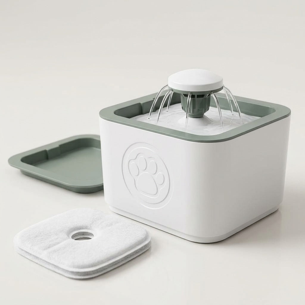 Vista de la fuente AQUENTA con su filtro