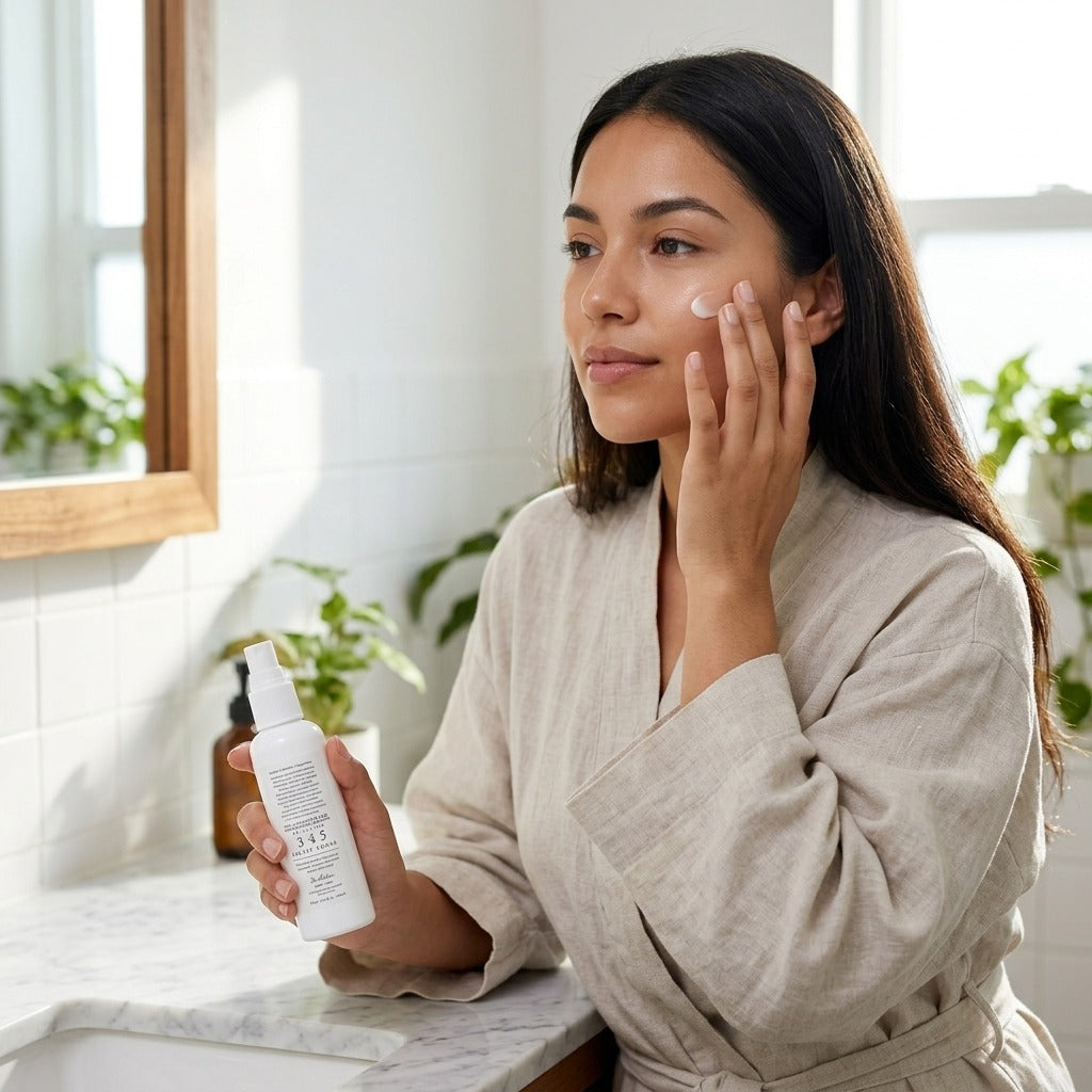 Mujer aplicando Dr. Althea 345 Relief Cream