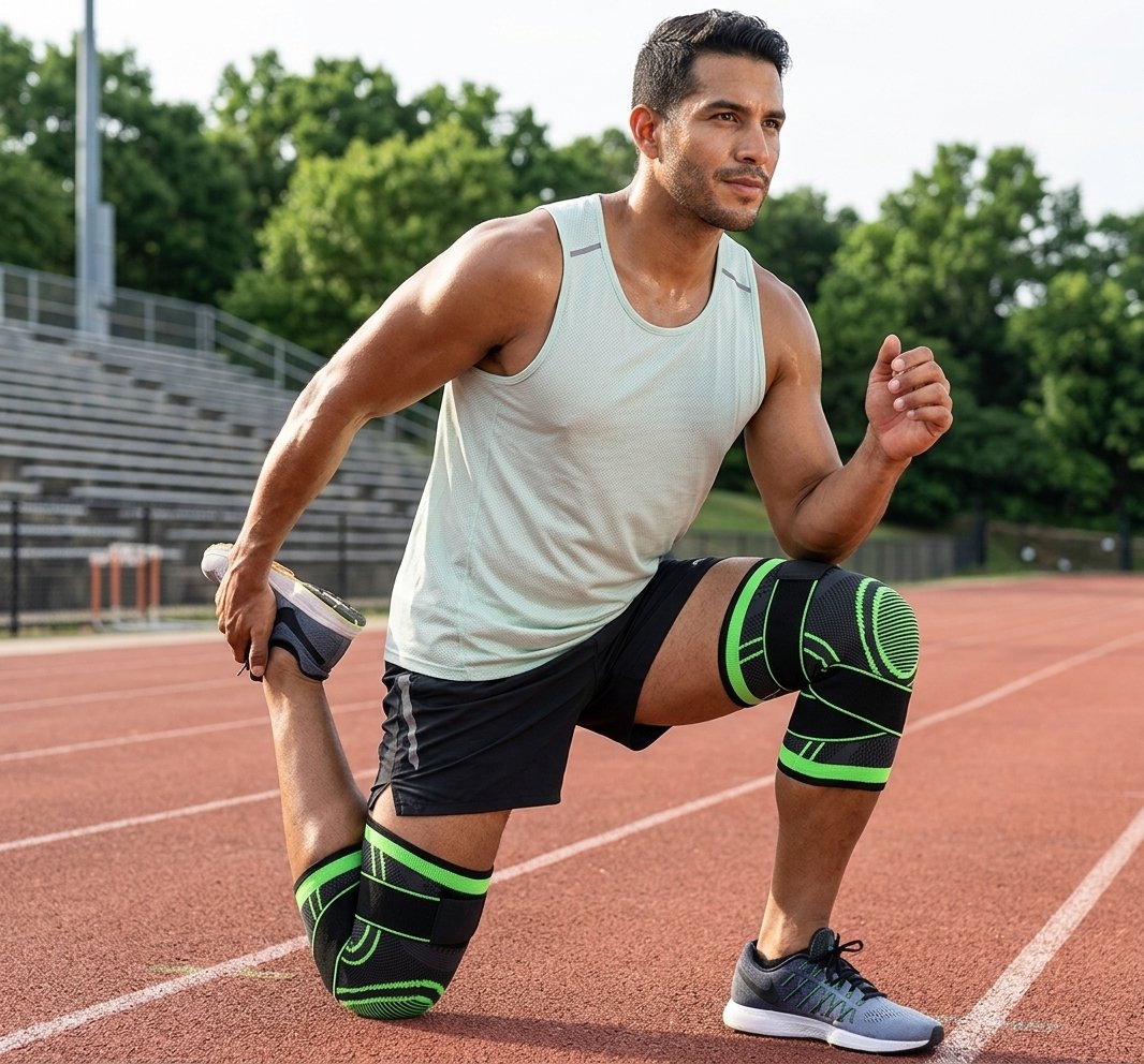 Hombre usando FlexGuard al entrenar