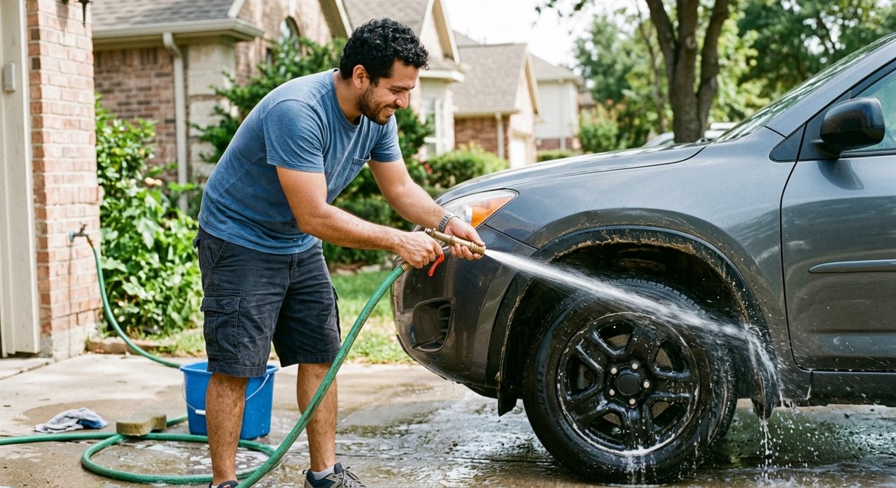 Lavando el auto con HIDROJET