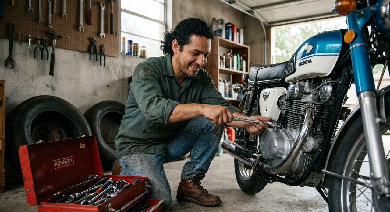 Hombre usando el kit de herramientas PROKIT 46