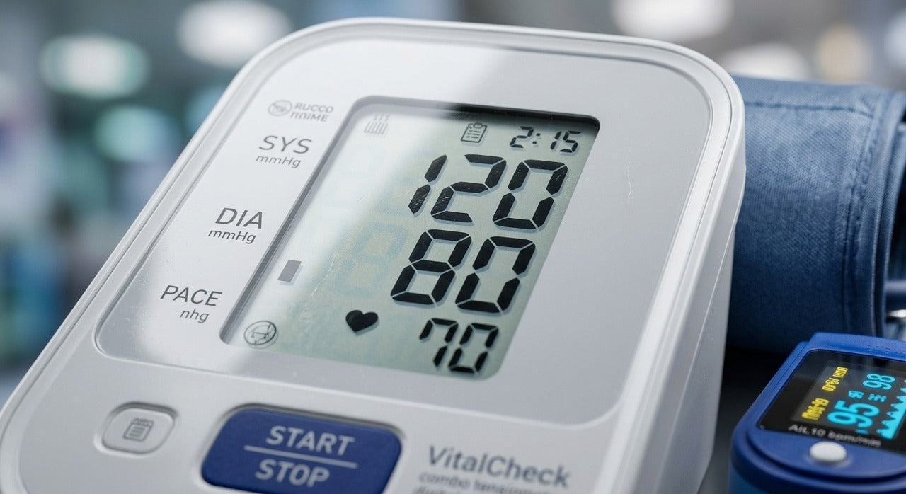 Pantalla LCD del tensiometro VitalCheck