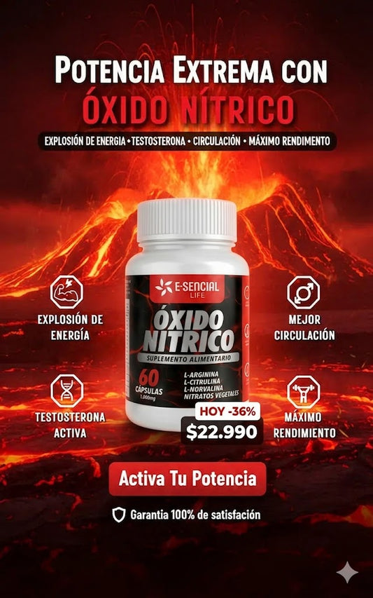Oxido nitrico potenciador 1000mg 60caps.