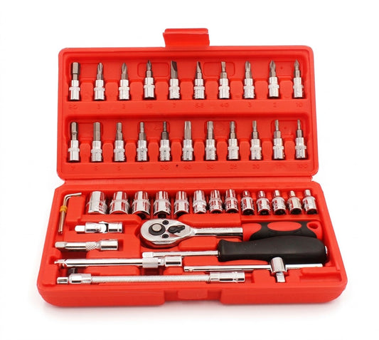 Kit Maletín Herramientas PROKIT 46 - Set de Dados y Puntas (46 Piezas)