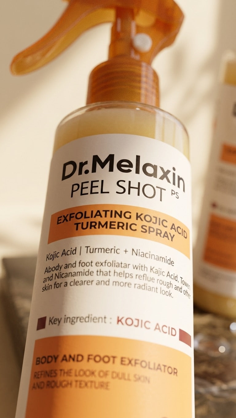 Detalle etiqueta Dr.Melaxin Peel Shot
