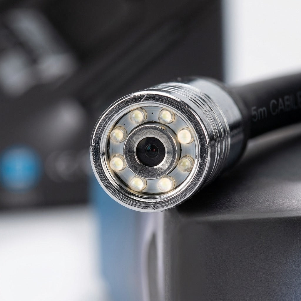 Detalle de la lente del endoscopio ScopePro