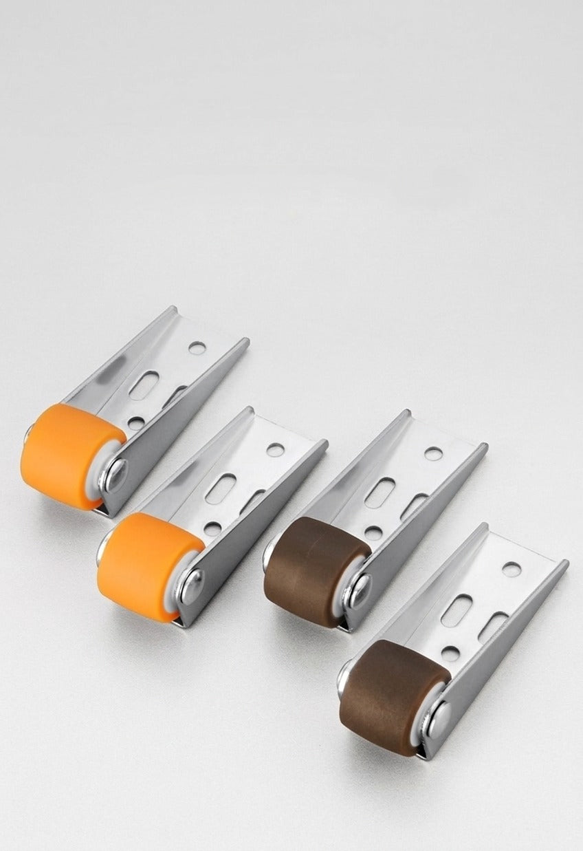 GLIDO Pack 4 Ruedas de Goma con Soporte Lateral