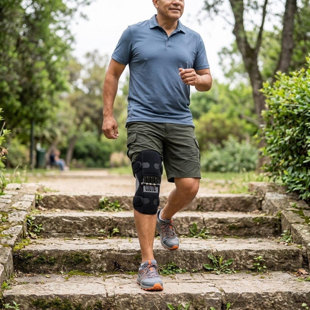 Hombre caminando con KneeSpring