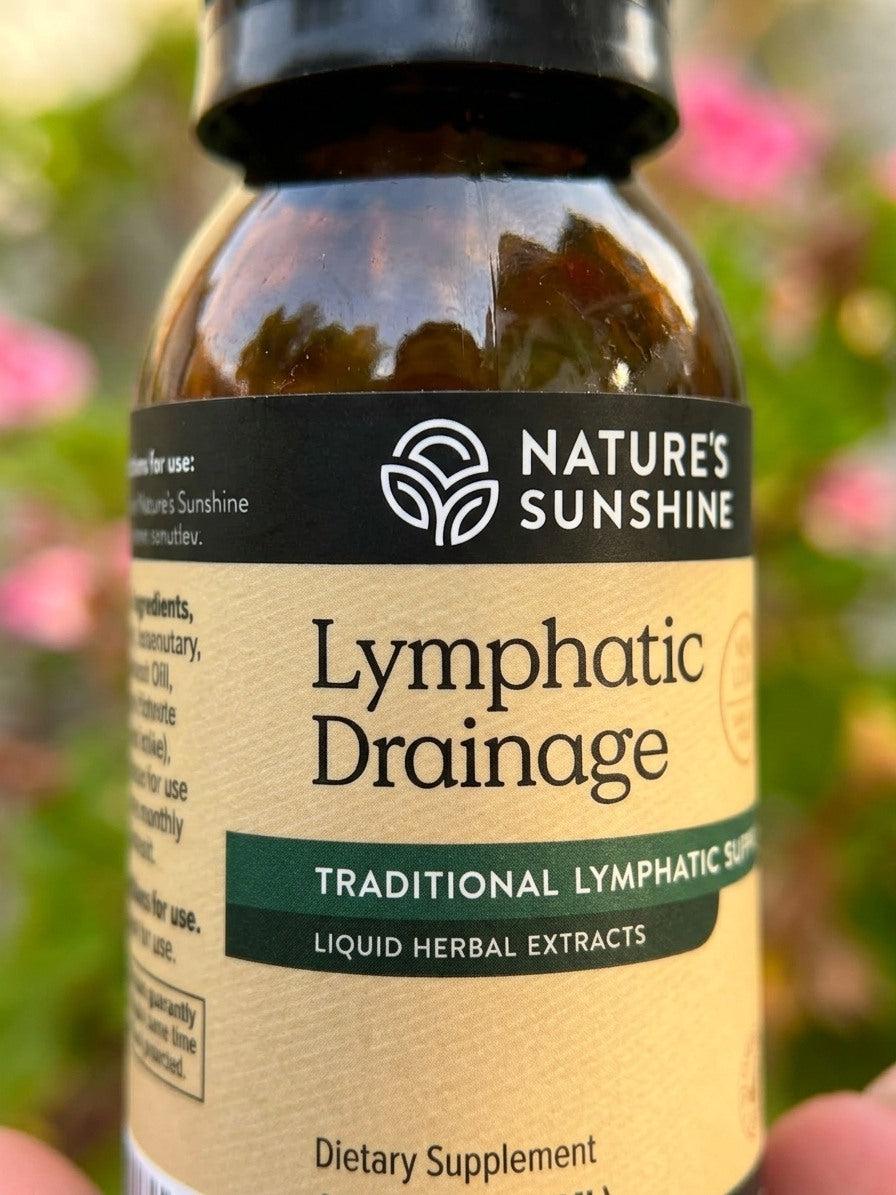 Detalle de la etiqueta Lymphatic Drainage