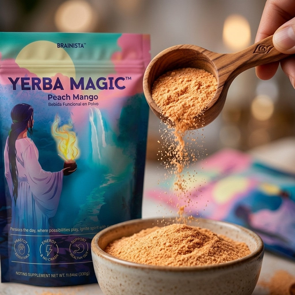 Textura del polvo de Yerba Magic